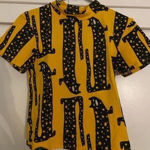 NOOWORKS Mock Neck Long Cat Yellow